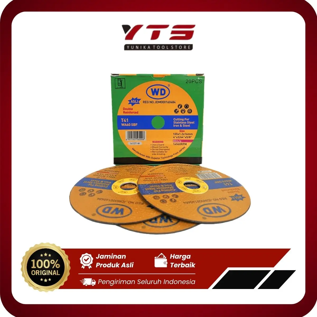 WD Mata Gerinda 4inch x 1.2mm
