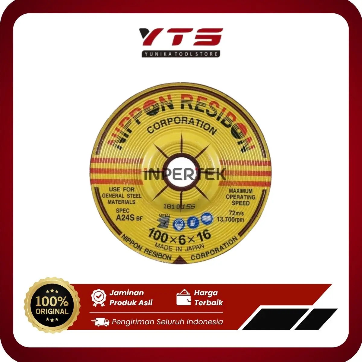 Nippon Resibon Grinding Wheel 4x6