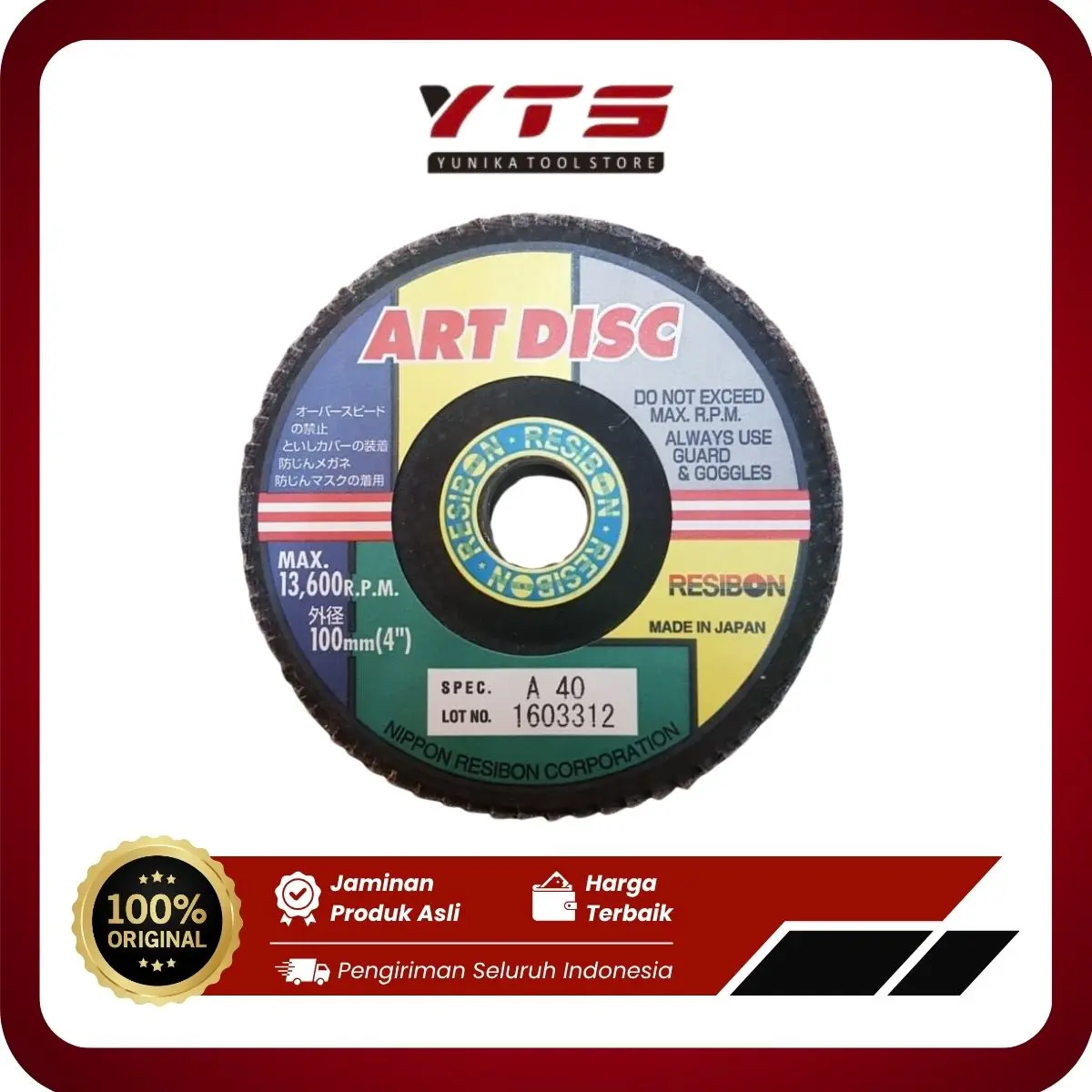Nippon Resibon Flap Disc 4inch Art Disc
